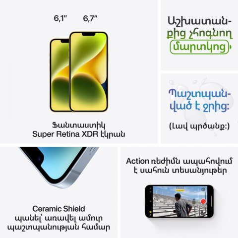 APPLE iPhone 14 128GB Midnight, Grade C, Used