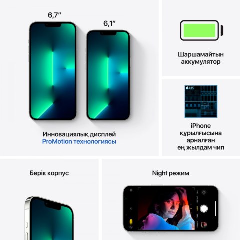 APPLE iPhone 13 Pro 128GB Silver, Grade A, Used