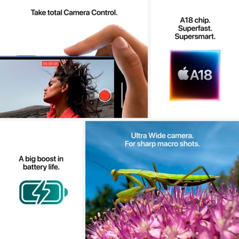 APPLE iPhone 16 128 GB Teal, Grade A+, Used