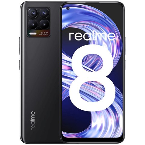 REALME 8 4 GB/64 GB Cyber Black, Grade D, Used