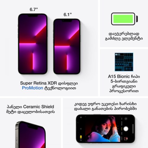 APPLE iPhone 13 Pro Max 128GB Graphite, Grade A, Used