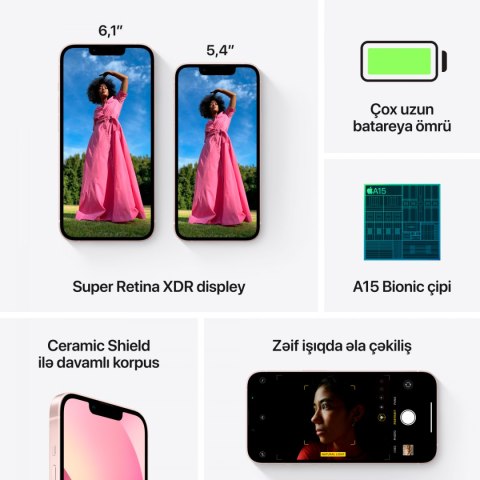 APPLE iPhone 13 256GB Pink, Grade B, Used