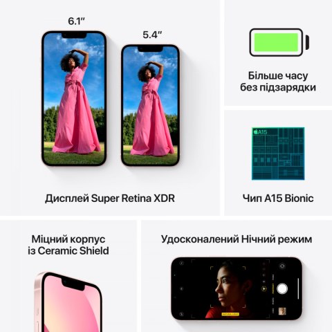 APPLE iPhone 13 256GB Pink, Grade B, Used